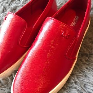 Micheal Kors Keaton slip on sneaker red